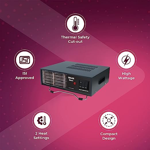 Inalsa Room Heater-Blaze 2000 Watt Copper Winding Motor High Velocity Blower|Overheat Protection|Adjustable Stand|Power Indicator Light|Easy Grip Handle For Easy Portability|Isi Approved|Made In India Inalsa Room Heater-Blaze 2000 Watt Copper Winding Motor High Velocity Blower|Overheat Protection|Adjustable Stand|Power Indicator Light|Easy Grip Handle For Easy Portability|Isi Approved|Made In India